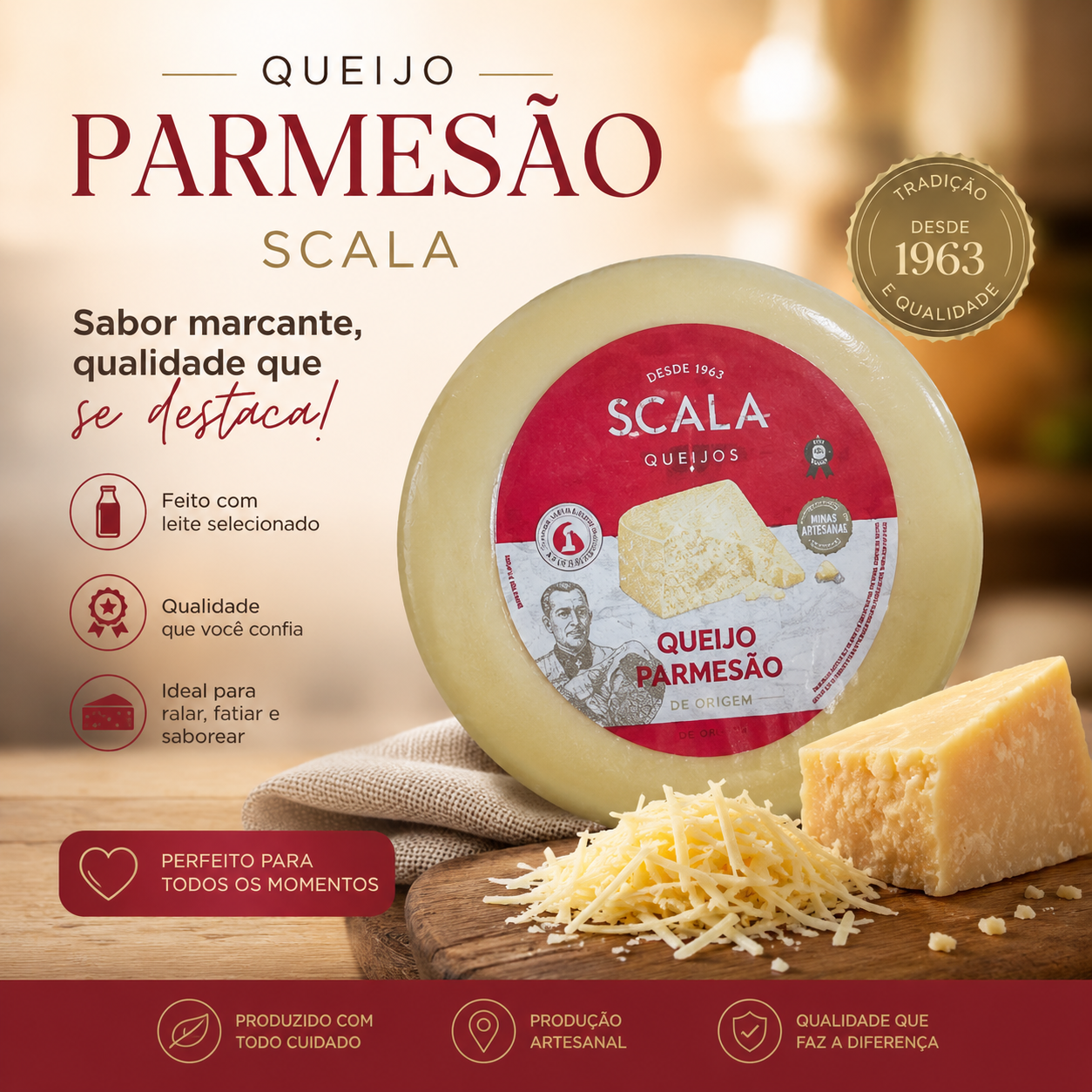 Queijo Parmesão Scala - produto vendido por kg consulte nossos vendedores