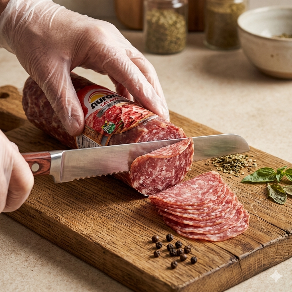 Salame Tipo Hamburguês Aurora produto vendido por kg consulte nossos vendedores